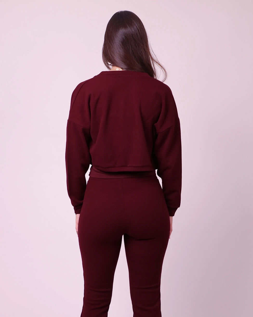 Three Pcs Set - Burgundy - Image 4